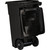Toter 32 Gallon Black Outdoor Trash Can with Wheels and Attached Lid