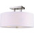 Canarm River 15 in. 3-Light Brushed Nickel Semi-Flush Mount Ceiling Light Fixture