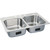 Sterling Southhaven Double Bowl 33 x 22 Inch Stainless Steel Kitchen Sink with Self-Rimming Design