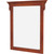 CraftMark Craftsmen Estate Oak 30 Inch Wide x 38 Inch High Vanity Mirror with Beveled Glass and Decorative Crown Molding