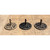 Outdoor Expressions 20 Inch Round Tan Polyresin Umbrella Base with Adjustable Pole Support
