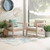 Linon Svana Natural Finish Wood Side Chair Set with Beige Cushions – 2 Pack