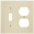 WALLPLATE TOGGLE/DUPLEX IVORY 2G 081982
