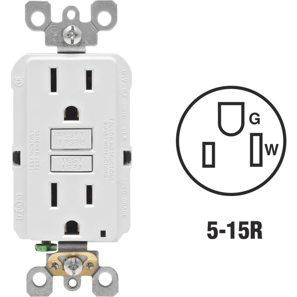 RECEPTACLE GFCI 15A WHT #501469 085445 - TDC Limited