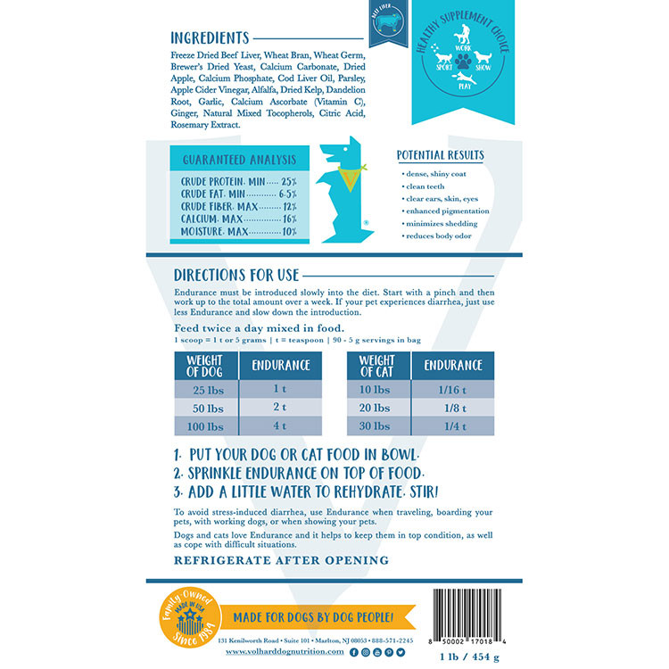 endurance dog supplement