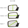 Fits 10-18 Ram 1500, 2500, 3500, 4500 Right Passenger Convex Outer/Lower Flip Up Tow Mirror Glass Lens w/Adhesive