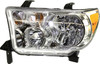 SEQUOIA 08-17 / TUNDRA 07-13 HEAD LAMP LH, Assembly, Halogen, Chrome Bezel, 09-13 w/o Level Adjuster