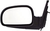 Fits 03-04 Santa Fe Left Driver Mirror Power Non-Painted Black No Heat