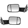 09-12 Dodge Ram Pickup 1500 2500 3500 4500 Left & Right Set Power Tow Mirror Textured Black Flip-Up w/Heat, Signal, Puddle Light