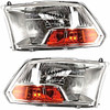 Fits 09-12 Ram 1500 2500 3500 Left & Right Headlamp Without Quad Headlamps