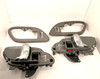 Left & Right Inside Door Handles & Bezels Grey/Chrome Front or Rear For Power LocksFits GM Trucks, SUV