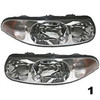 Fits 00 Lesabre Limited Left & Right Headlamps w/Smooth hi Beam-4 Bulbs (Pair)