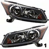 Fits 08-12 Ho Accord 4 Door Sedan Left & Right Headlight Housings Pair