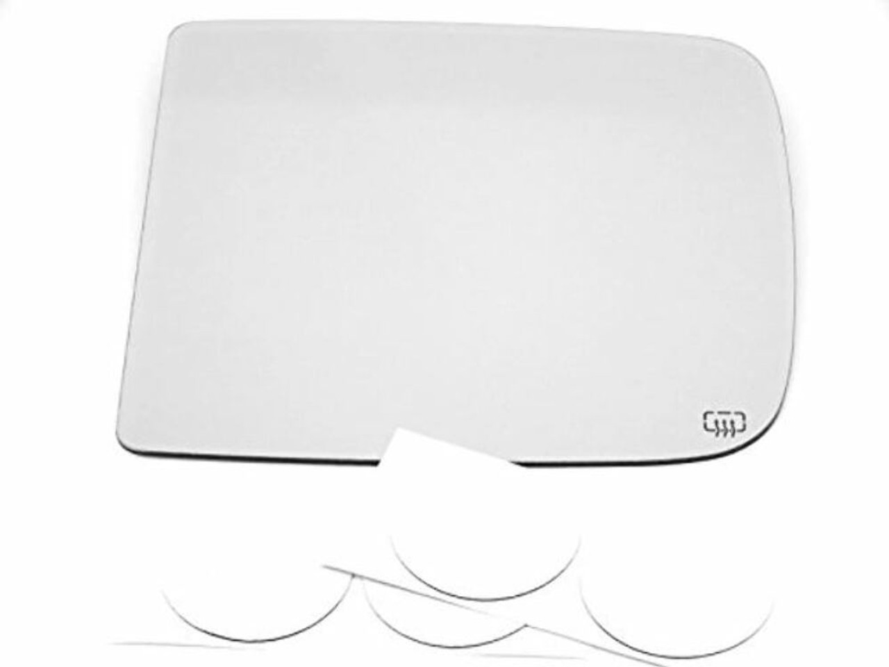 Fits 10-15 Ram 1500, 2500, 3500, 4500 Left Driver Upper Tow Mirror Glass Lens Heated w/Adhesive USA