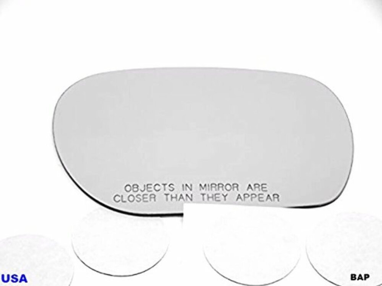 Fits 03-04 Inf M45, 02-06 Inf Q45, Right Passenger Replacement Mirror Glass Lens with Adhesive, USA Clear Glass
