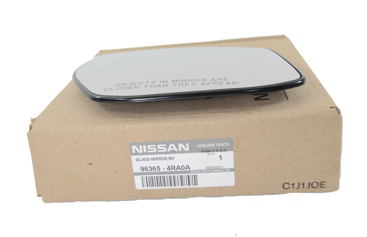 Comaptible with Nissan 16-20 Maxima Right Pass Convex Mirror Glass w/Rear Holder OEM Part