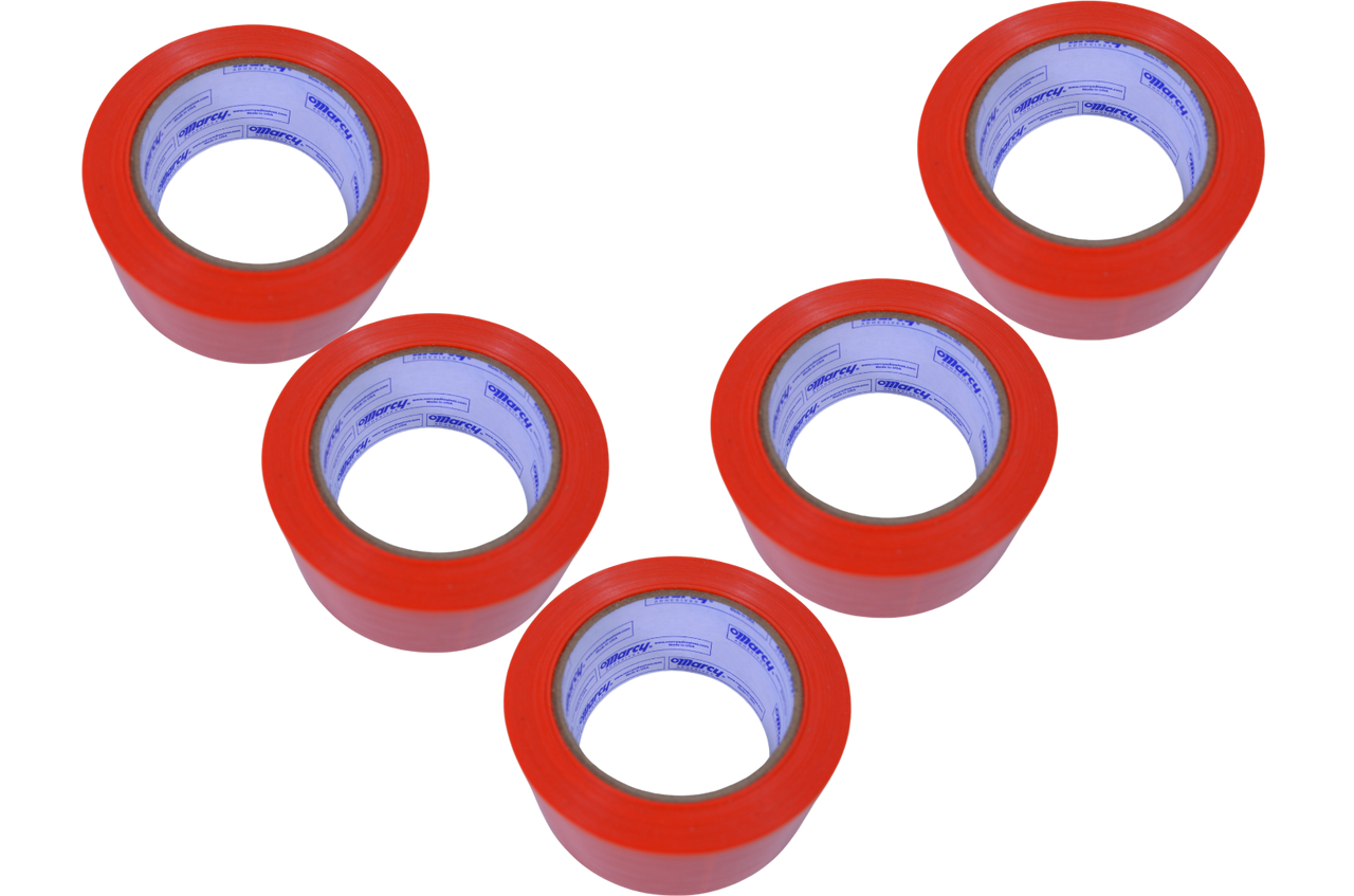 5 Rolls Auto Glass Tape All Weather, No Residue 2" x 108' Orange