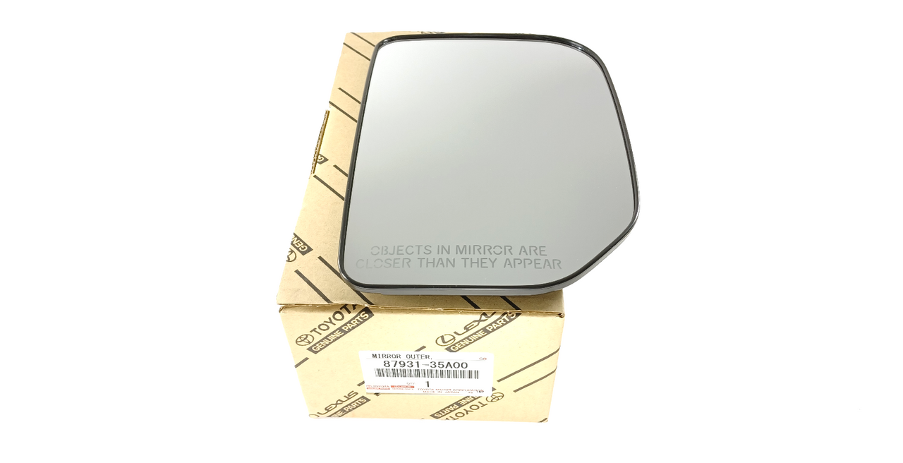Right Pass Convex Mirror Glass w/Rear Back Plate Genuine OE For 07-14 FJ Cruiser