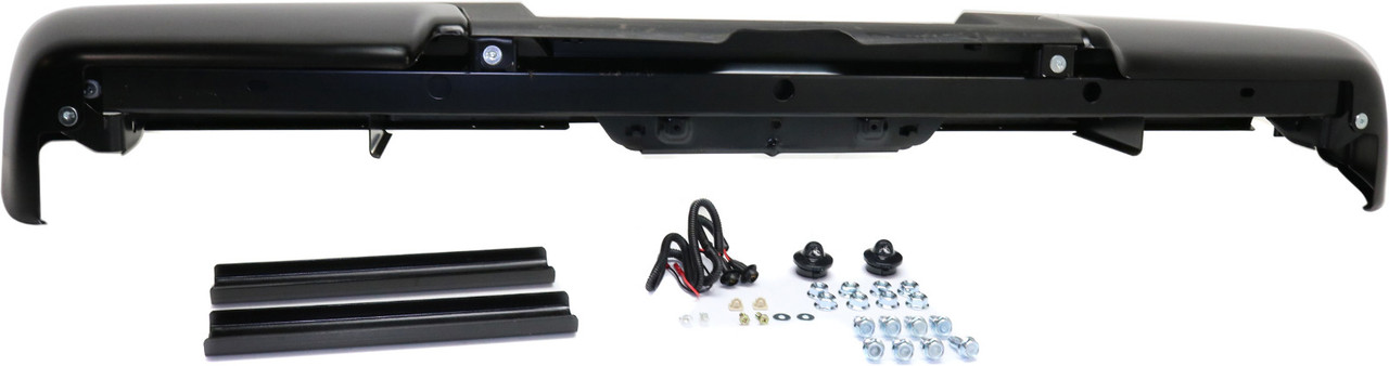 F-SERIES SUPER DUTY 13-16 STEP BUMPER, FACE BAR AND PAD, w/ Pad Provision, w/ Mounting Bracket, Black Face/Pad, w/o Rear Object Sensor Holes