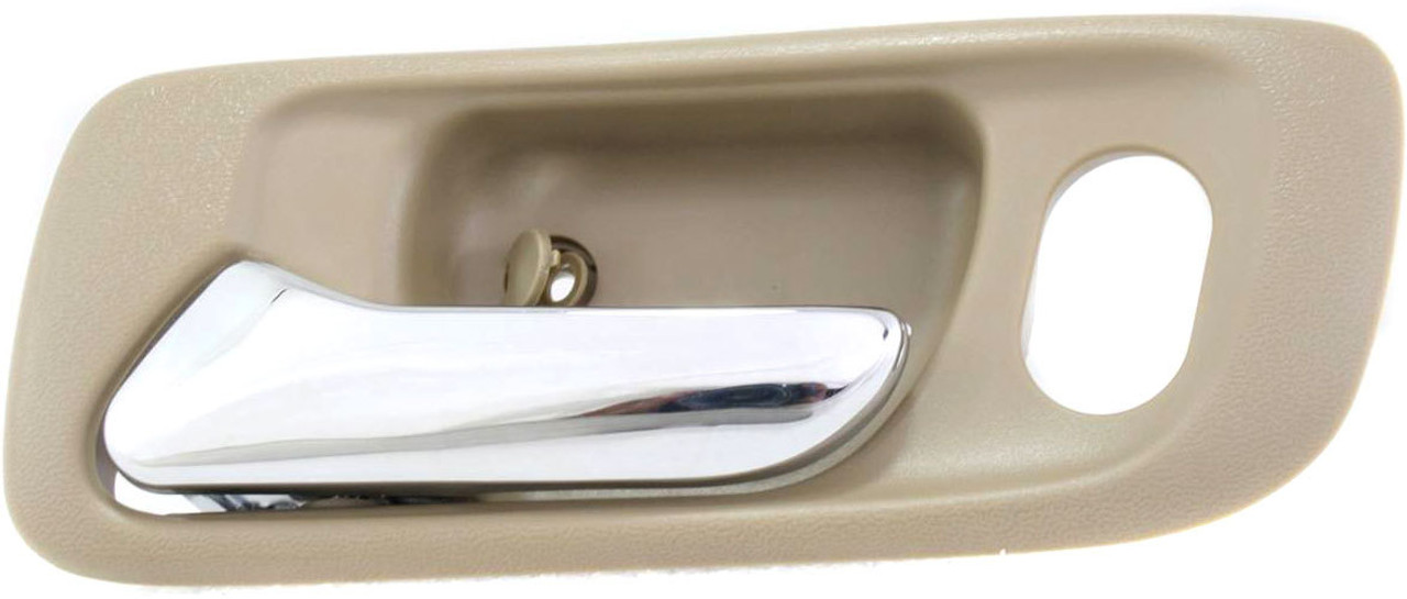ACCORD 98-02/ODYSSEY 99-04 FRONT INTERIOR DOOR HANDLE LH, Chrome Lever + Beige Housing, w/ Hole