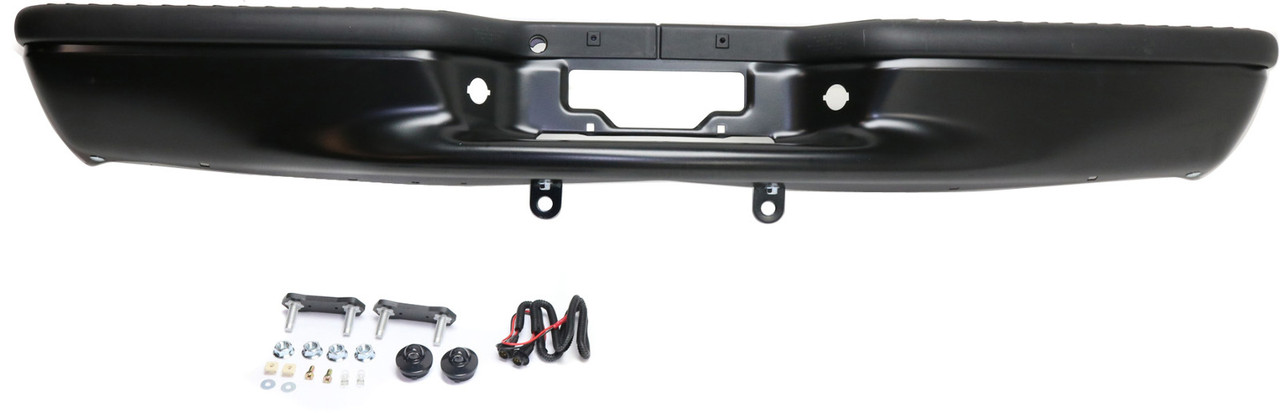 F-150 97-03/F-150 HERITAGE 04-04 STEP BUMPER, FACE BAR AND PAD, w/ Pad Provision, w/o Mounting Bracket, Powdercoated Black, Flareside