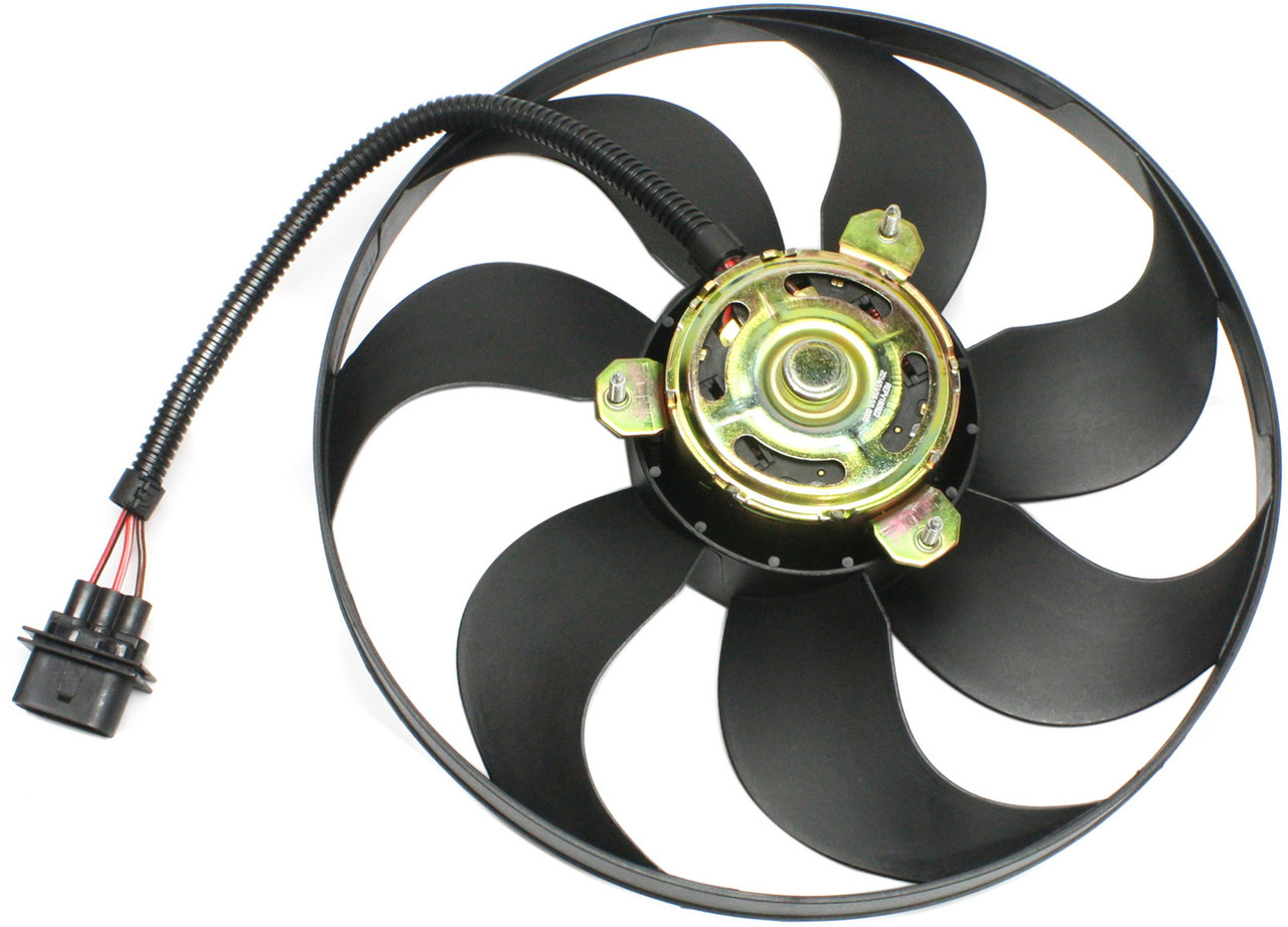 NEW BEETLE 98-07 RADIATOR FAN BLADE/MOTOR ASSY., LH, Aux