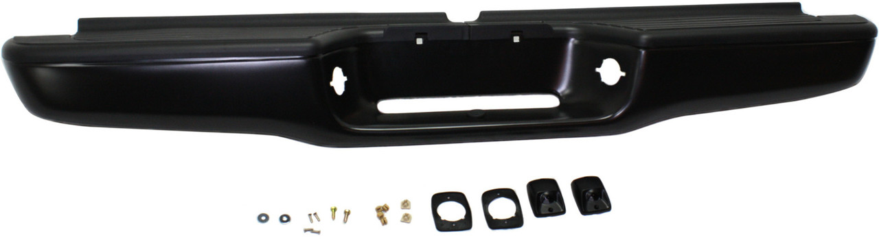 TACOMA 95-04 STEP BUMPER, FACE BAR AND PAD, w/ Pad Provision, w/o Mounting Bracket, Painted Black, w/Pad, Fleetside, w/o Mounting Brackets