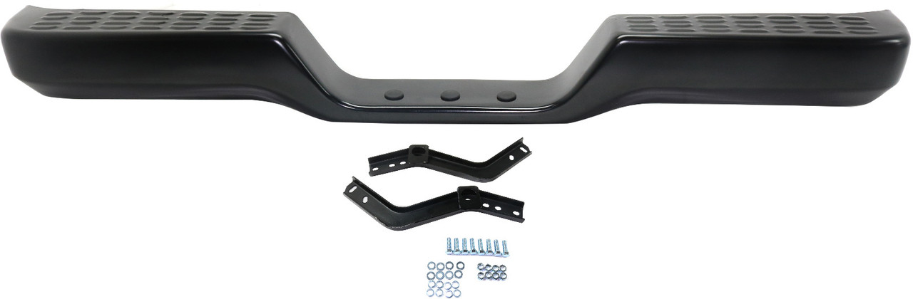 TOYOTA PICKUP 89-95 STEP BUMPER, FACE BAR AND PAD, w/ Pad Provision, w/ Mounting Bracket, Powdercoated Black, All Cab Types, USA Built, Premium Level Trim, w/ Bracket