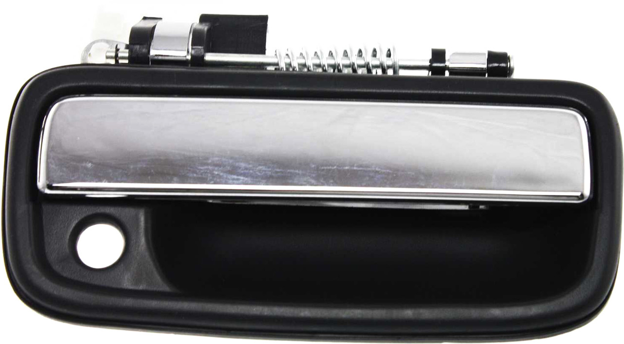 TACOMA 95-04 FRONT EXTERIOR DOOR HANDLE RH, Textured Black+Chrome Lever, w/ Keyhole