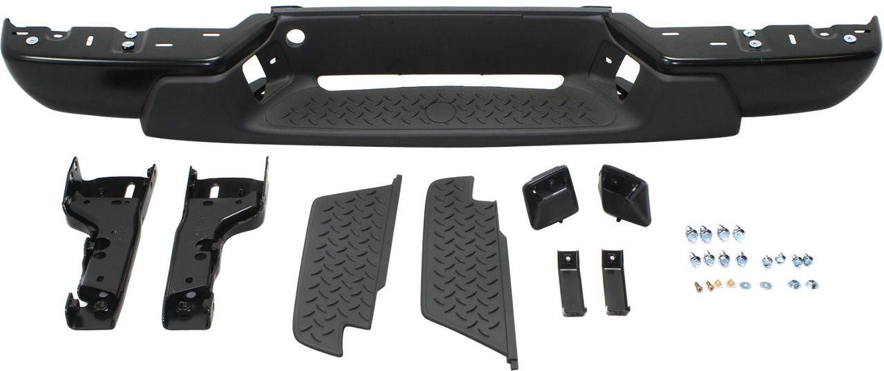 COLORADO/CANYON 08-12 STEP BUMPER, FACE BAR AND PAD, w/ Pad Provision, w/ Mounting Bracket, Powdercoated Black, w/o Extreme and Towing Pkg, All Cab Types