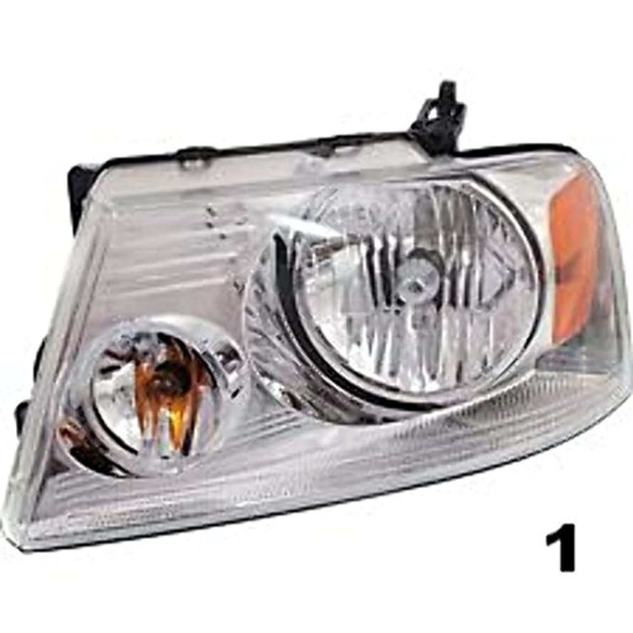 Fits 04-08 F150; 06 Mark LT Left Driver Headlamp Assembly w/Chrome Bezel