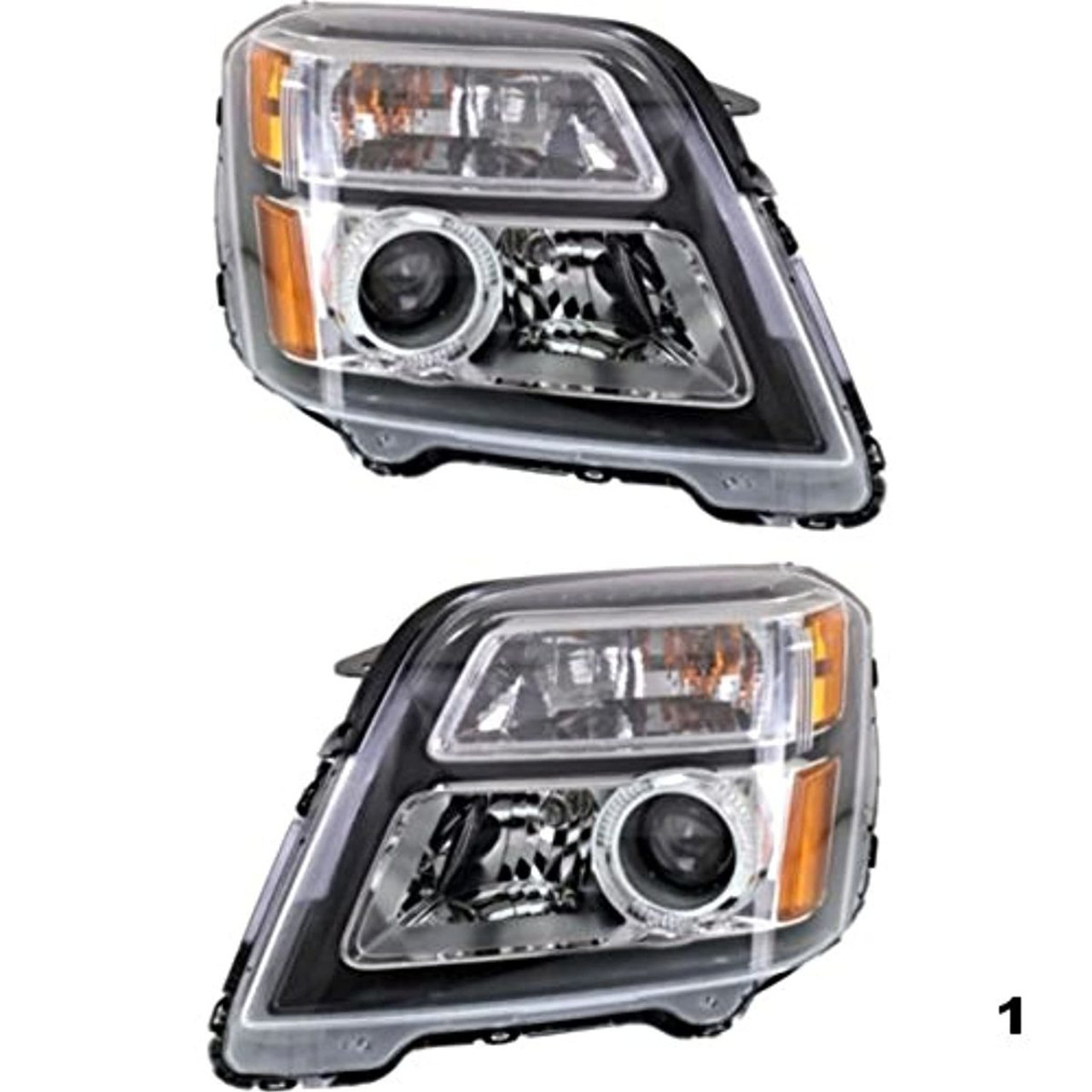 Fits 13 GM Terrain Denali Left & Right Headlamp Assemblies (Pair