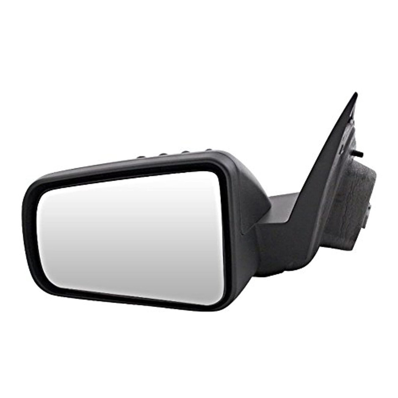 Fits 08-11 Focus Left Driver Mirror Power Non-Painted Smooth Black Cover No Heat