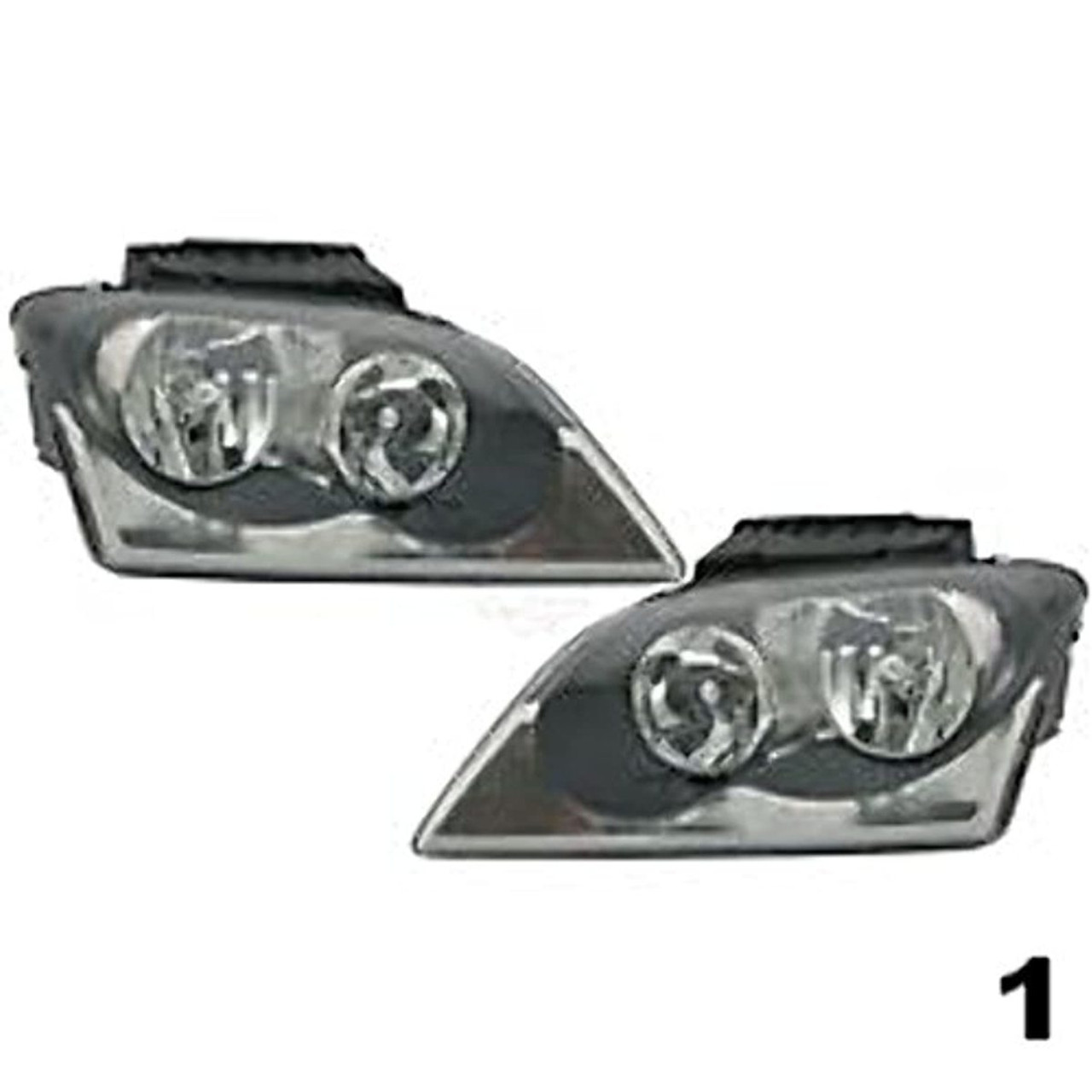 04-06 Chrysler Pacifica Left & Right Halogen Headlamp Assys w/o projector (pair)