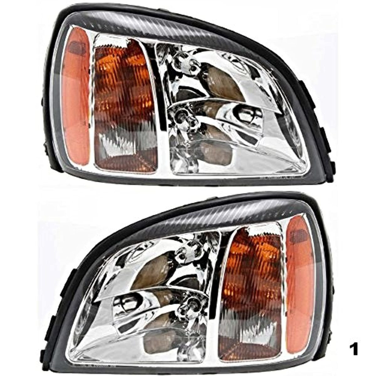 Fits 0002 DeVille Left & Right Headlamp Assemblies (Pair) Busted