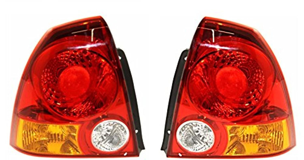 Fits 03-06 Hyundai Accent Sedan Left & Right Set Tail Lamp Assemblies