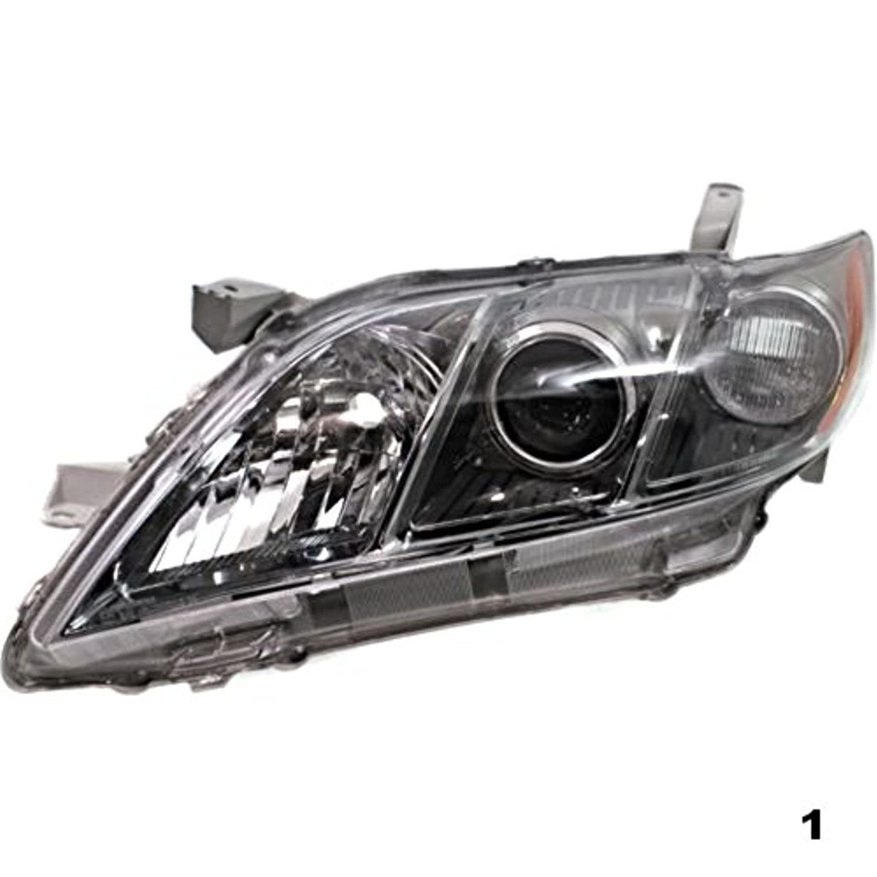 Fits 07-09 Camry Except Hybrid Left Driver Side Headlight Assm Smoked Lens USA Built