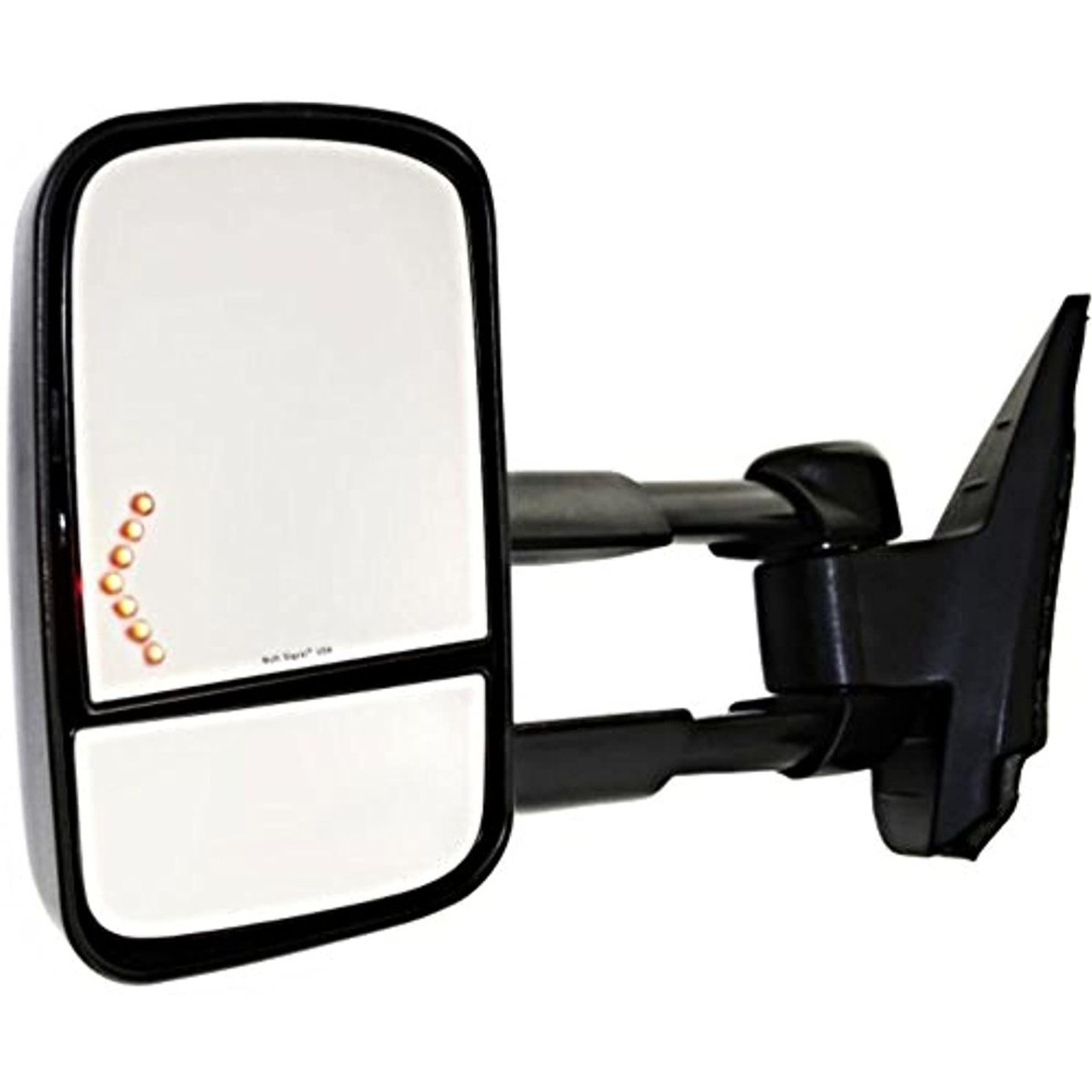 Fits 07-14 Silverado/Sierra Left Driver Tow Mirror w/Heat, Pwr, Sig, Man Tele