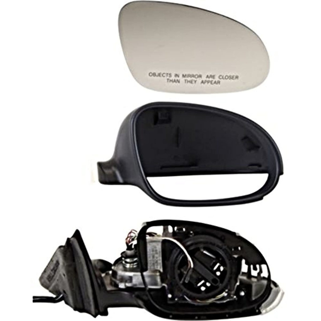 Fits 04-05 Passat Right Pass Power Mirror w/Heat,Sign,Mem,Power Fold,Gray Cover