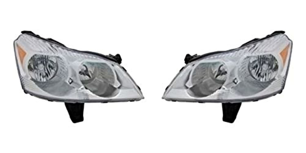 Fits 09-12 Chev Traverse Left & Right Headlight Assm Without Projector Beam-Set