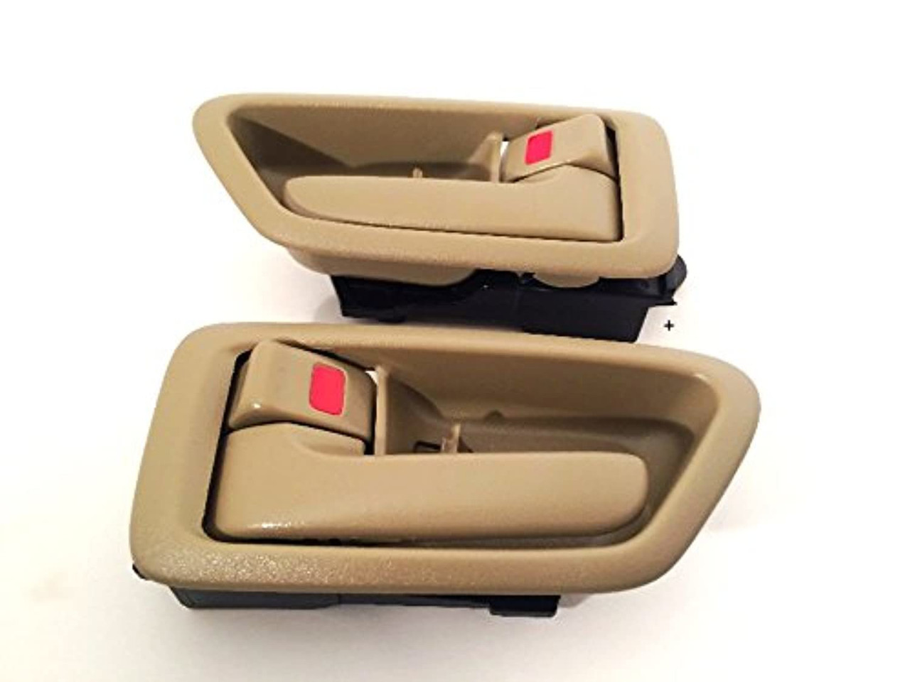 Fits 97-01 Camry Left & Right Set Front/Rear Interior Door Handles w/Bezel Tan