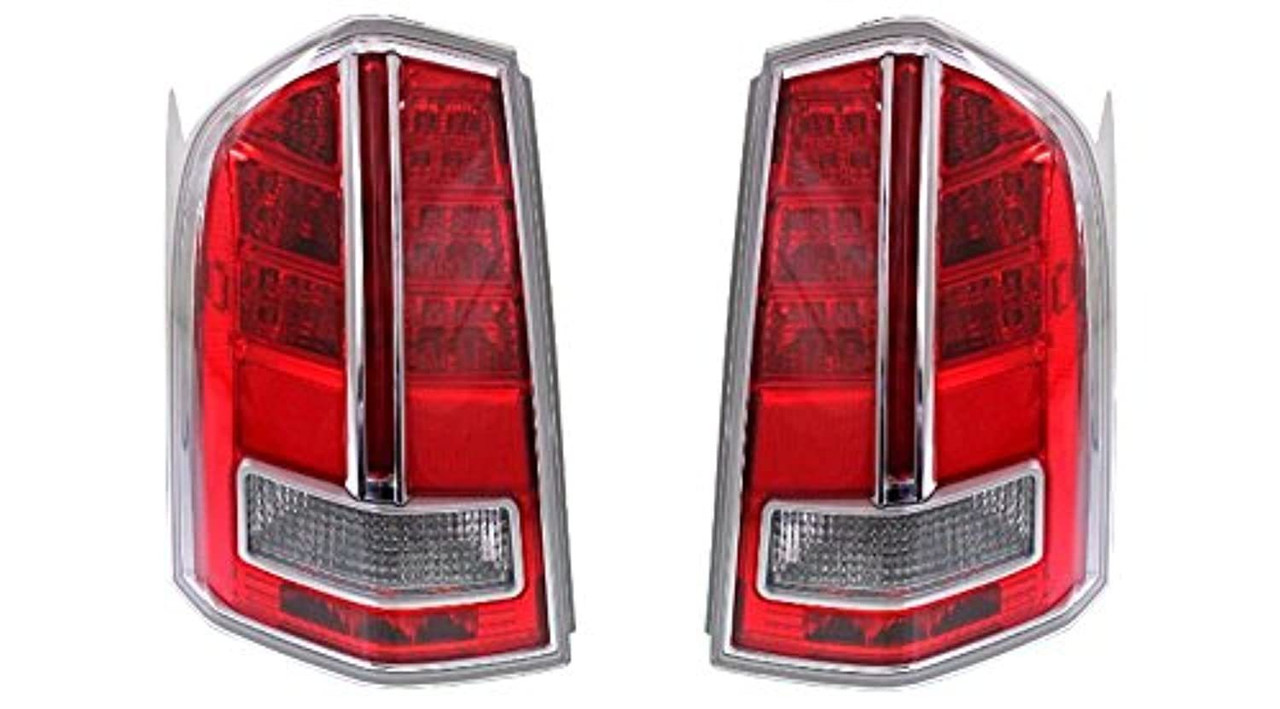 Fits 11-12 Chrys 300 Left & Right Set Tail Lamp Assem with Chrome Center Accent