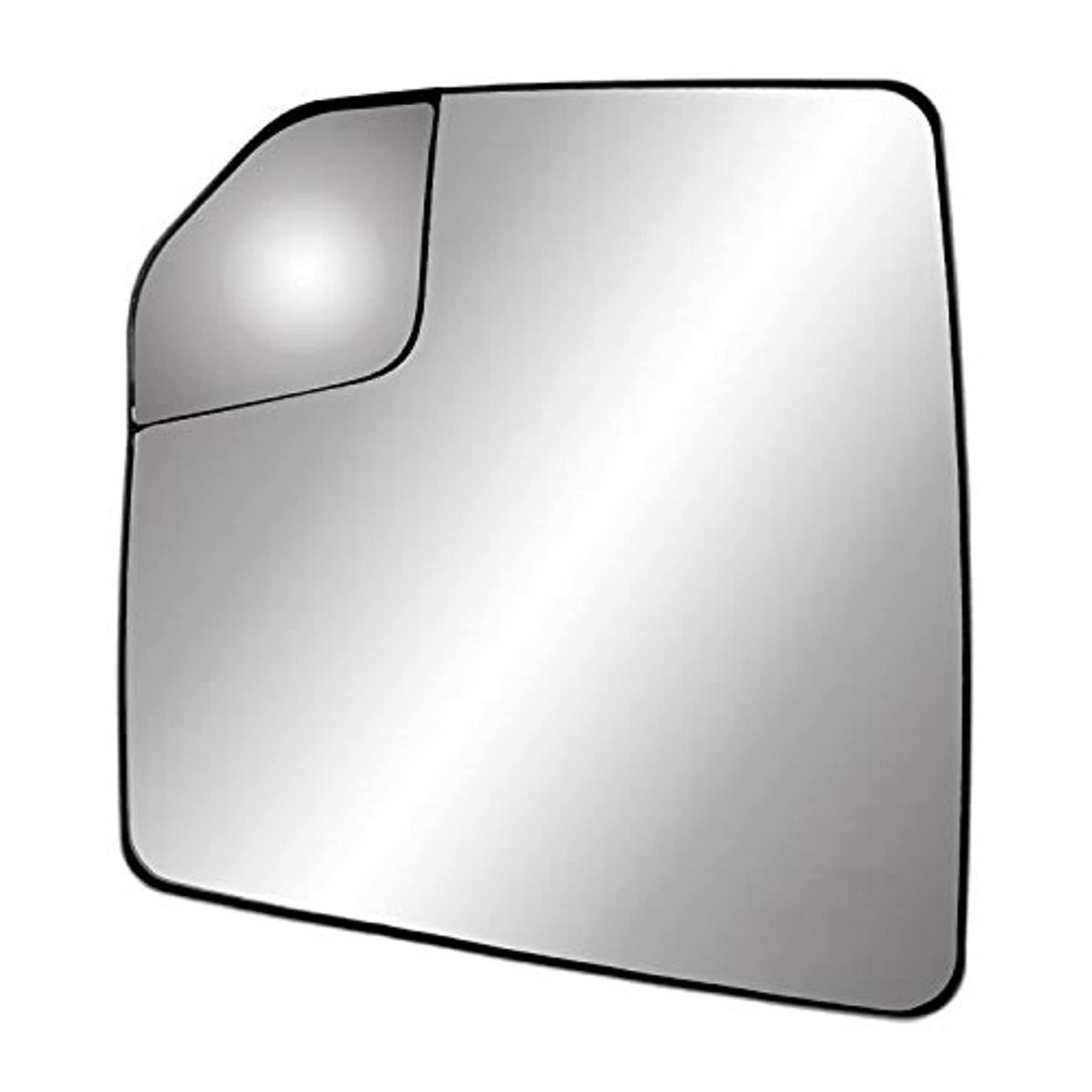 Driver Side Non-Heated Mirror Glass w/Backing Plate, Ford F150 Adjustable spot Mirror, w/o Tow pkg, w/o auto dimming, w/o Blind spot Detection System, 7 15/16" x 7 3/16" x 9 1/2"