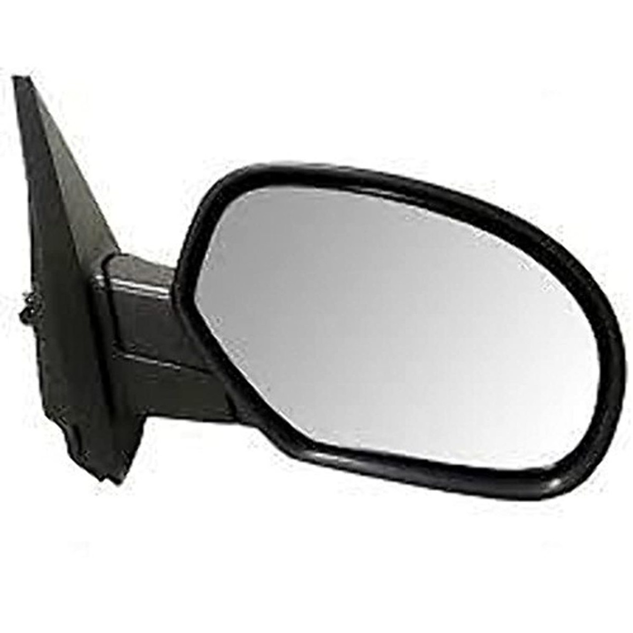 Fits GM Truck Right Pass Power Mirror Heat Black Chrome Cover Manual Fold