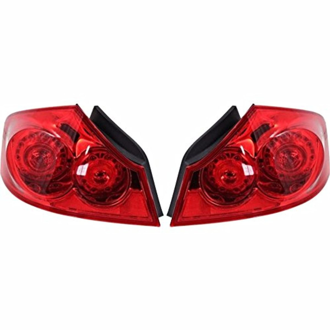 Fits 07-08 Infiniti G35 Sedan / 09-13 Infiniti G37 Sedan /10-12 Infiniti G25 Sedan Left & Right Set Tail Lamp Assemblies Quarter Mounted