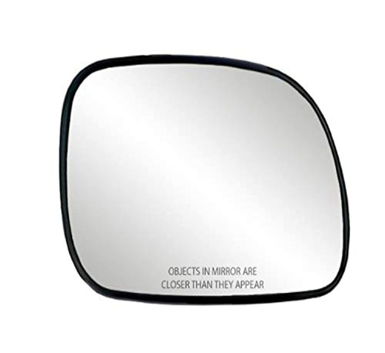 Fit System Passenger Side Heated Mirror Glass w/Backing Plate, Chrysler Town & Country, Caravan, Grand Caravan, 5 1/8" x 7 5/16" x 8" (w/o auto dimming)
