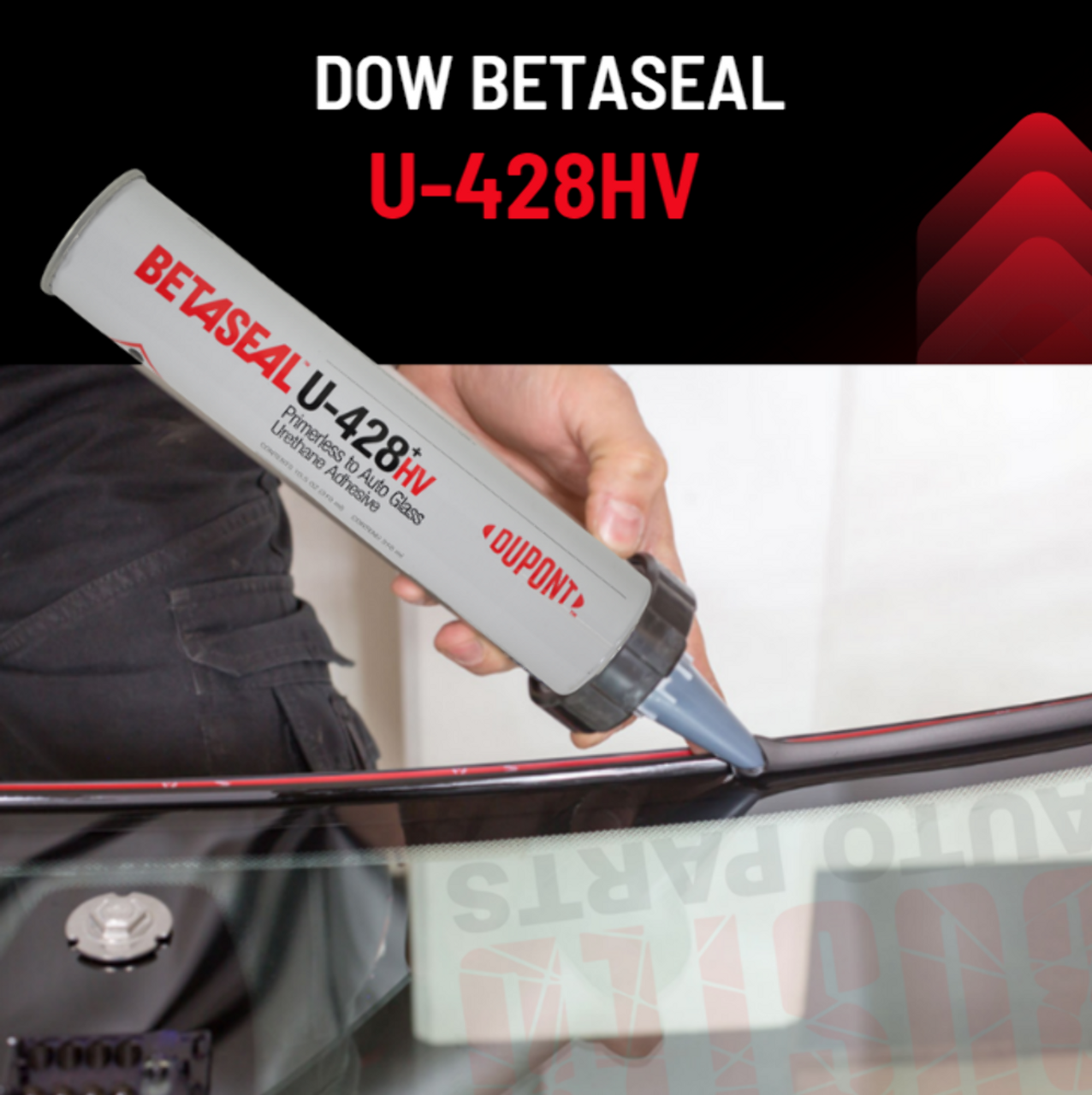 Dow U428+ Primerless Auto Glass Urethane Adhesive Sealant Glue (3) 10.5 oz Tubes