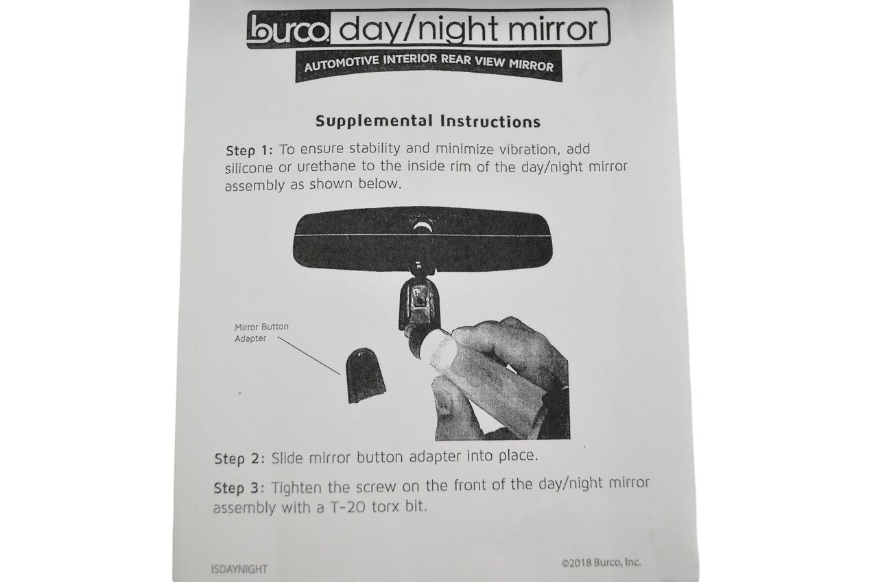 2301 Rearview Mirror DAY/NIGHT 9.5" Compatible with GM/FORD Vehicles