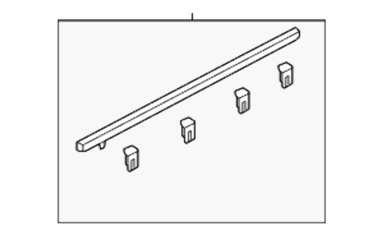 Fits 13-21 Ac ILX Right Rear Door Chrome Door Belt Molding Trim