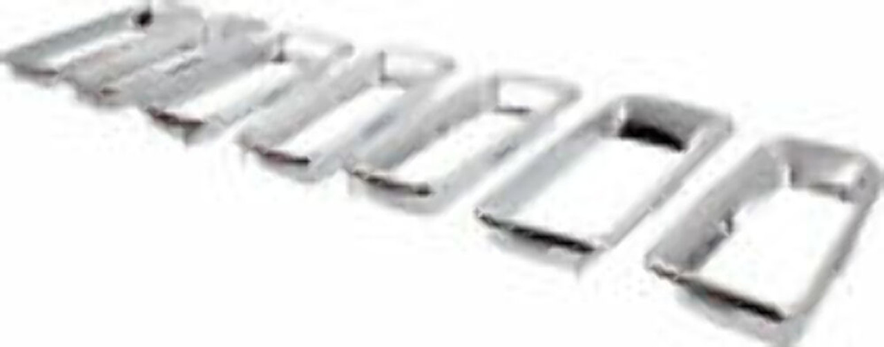 Fits 11-17 Jp COMPASS (7 Piece) FRONT GRILLE MOLDING Inserts Chrome